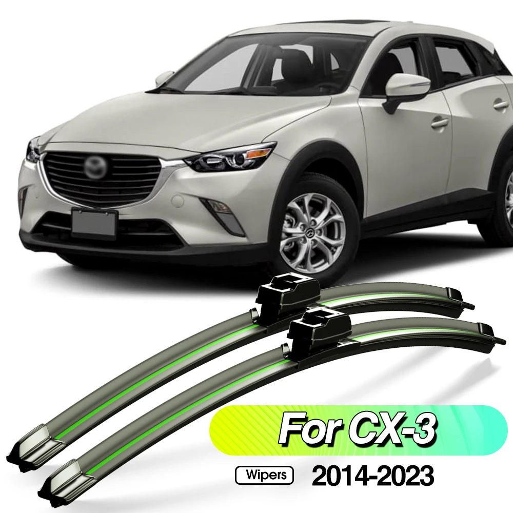 For Mazda CX-3 CX3 CX 3 2014-2023 2pcs Front Windshield Wiper Blades Windscreen Window Accessories 2015 2017 2018 2019 2020 2021