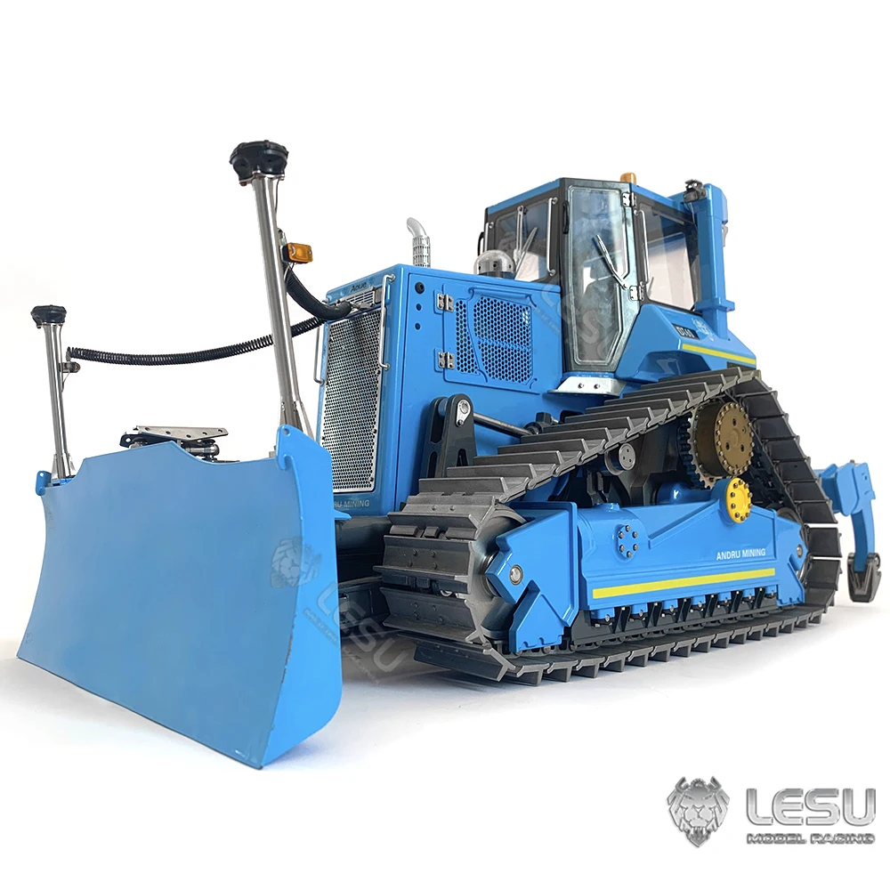 LESU 1/14 RC Crawler Dozer Aoue DT60 Bulldozer Hydraulic Construction Vehicles Model Truck Pump Lights Kits