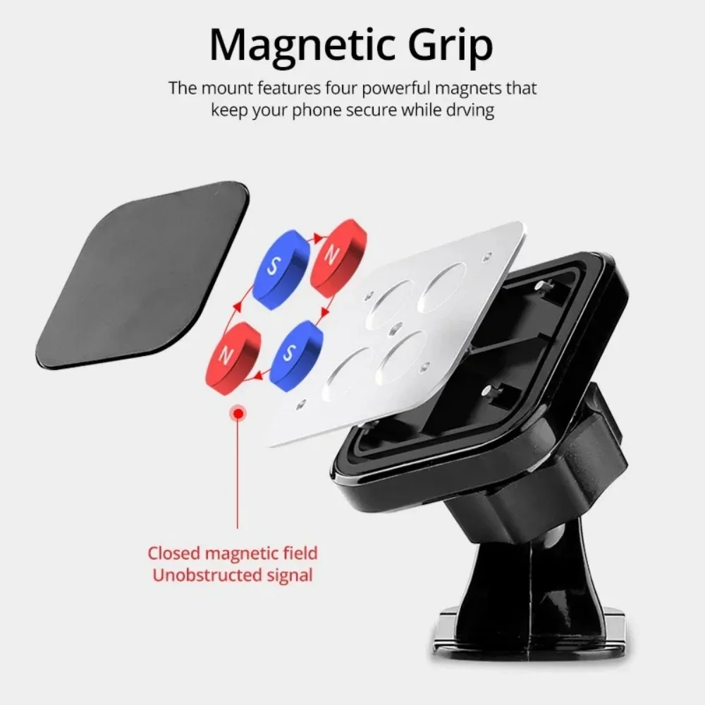 360º Universal Mobile Phone Stand Dashboard Magnet Cell Phone Holder Car Air Vent Magnet Mount GPS Support for iPhone Samsung