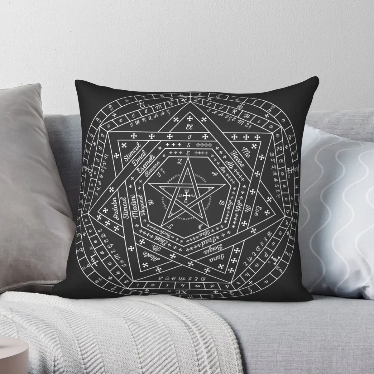 Sigillum Dei Aemeth Pillowcase Polyester Linen Velvet Pattern Zip Decor Pillow Case Bed Cushion Cover 45x45