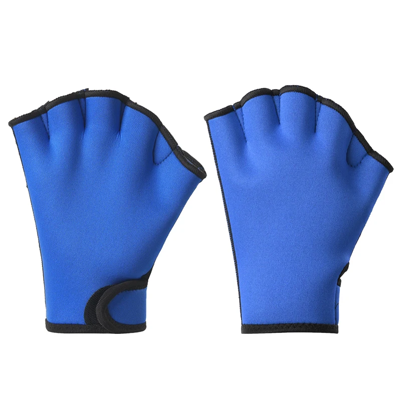Webbed Swim Gloves for Water Aerobics, Aqua Fitness & Resistance Training, Unisex Diving Paddles with Adjustable Wrist Strap