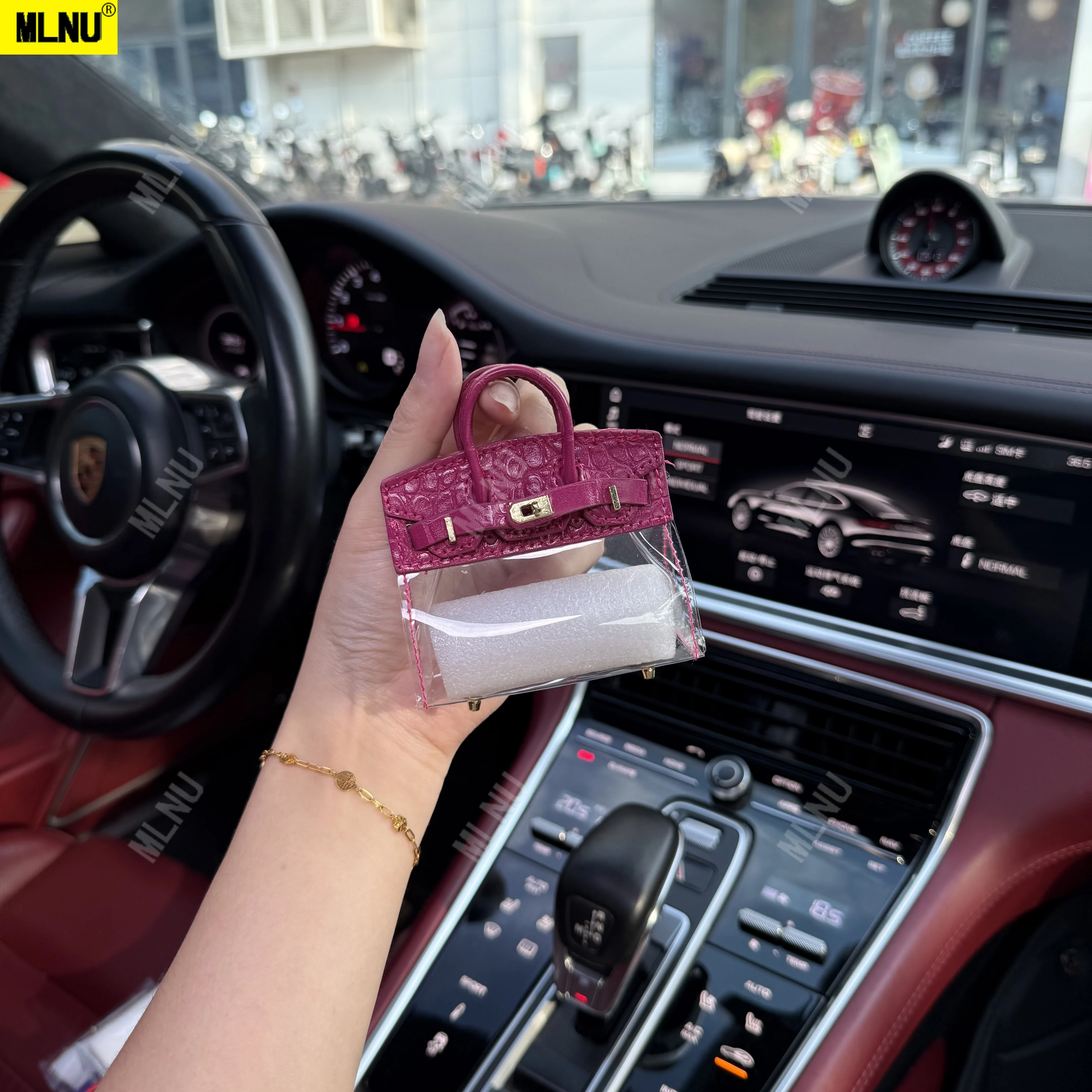 حقيبة تخزين عصرية شفافة لسماعات الأذن مع حبل - حقيبة AirPods، حقيبة صغيرة ساحرة، ملحق للنزهات المحمولة
