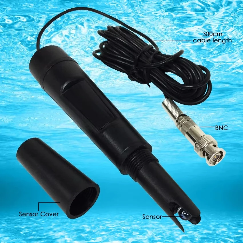 Heavy Duty PH Electrode Probe BNC 0.00 To 14.00ph Range 300cm Cable 2 Calibration Water Buffer Solution