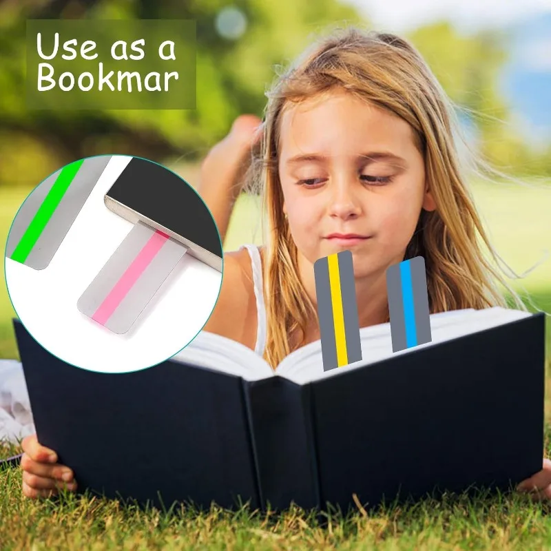 شرائط القراءة الموجهة / تراكب ملون / شرائط تسليط الضوء على / هايلايتر / الإشارة المرجعية / ألوان متنوعة مساعدة #5