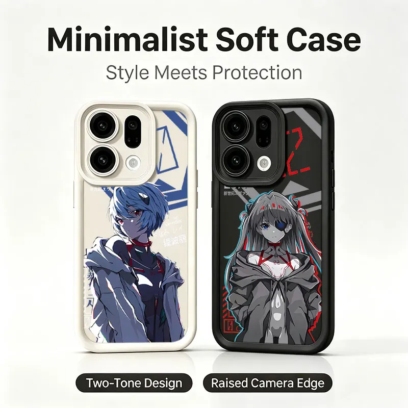 Coque de téléphone antichoc Anime EVA E-Evangelions, pour OPPO A5 A6 A5X A6X A16 A17 A54 A57 A60 A73 A77 A79 A80 A93 F19 F21 Find X9 Pro