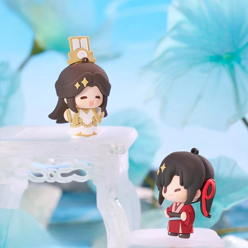 Classic Anime Tian Guan Ci Fu Qing Lian Lian Lian Kawaii Cosplay PVC Mini Doll Keychain Pendants Keyring Toy Figures Fans Gift