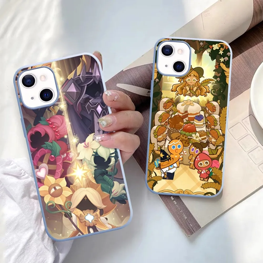 Cookie Run Kingdom Phone Case For IPhone 14 11 12 13 Mini Pro Xs Max 8 7 6 6S Plus X XR Solid Candy Color Case