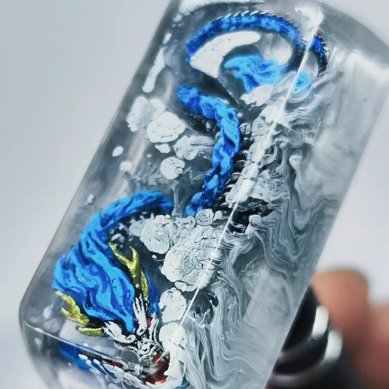 Imagem -02 - Golden Dragon Keycap Artisan Resina Mecânica Keycaps Esc 1.25 1.5 1.75 2.25 2.75u 6.25uspacebar Chave Posição Presente Personalizado SA