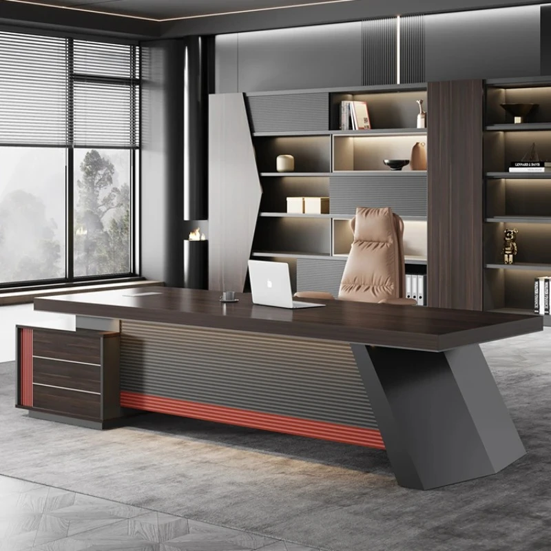 Standing Wide Computer Desks Laptop Storage Black Executive Office Desk Pc Drawers Escritorios De Computadora Office Furniture