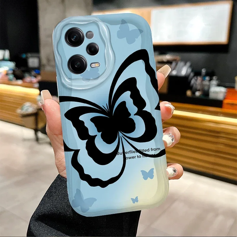 حافظة فاخرة على شكل فراشة ثلاثية الأبعاد لهاتف Xiaomi Redmi Note 14 13 12 11 10 9 Pro Plus 14S 12S 11S 10S 9S Redmi 14C 14R 13C 12 4G 5G