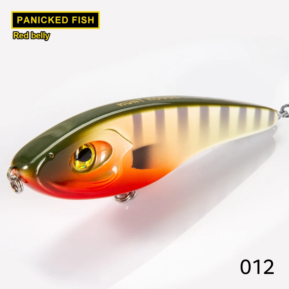 Hunthouse Lauter Ton Jerkbait 115mm/32g 145mm/55g Langsam Sinkende VIB Köder Harte Vibration locken Angelgerät Für Moschus Hecht LW129