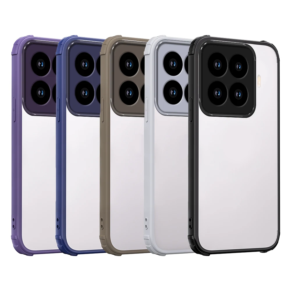 Funda de teléfono para Xiaomi 15T 14T 12T 11T Pro 15T 14T lujosa TPU mate acrílico transparente contraportada