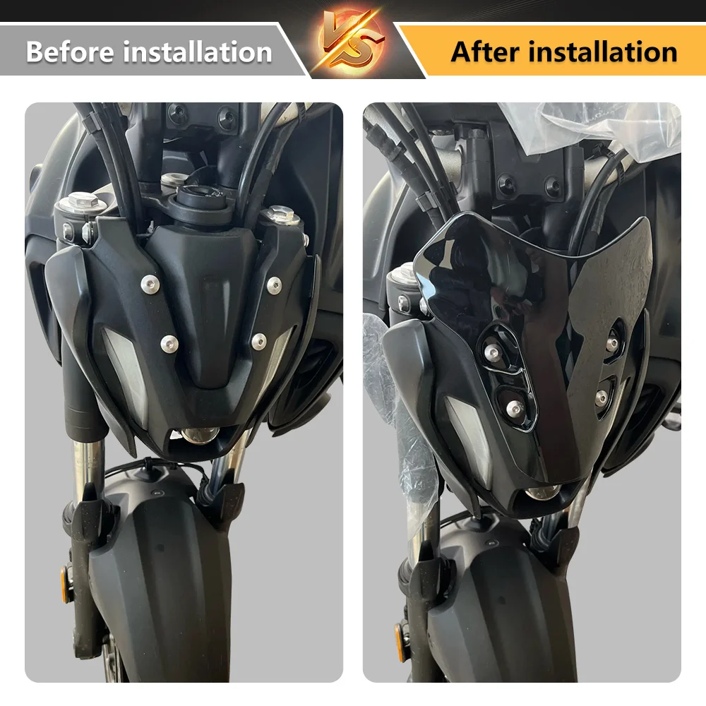 

Motorcycle Accessories For YAMAHA MT-07 MT 07 MT07 2023 2022 2021 Windshield Windscreen Windproof Screen Deflector
