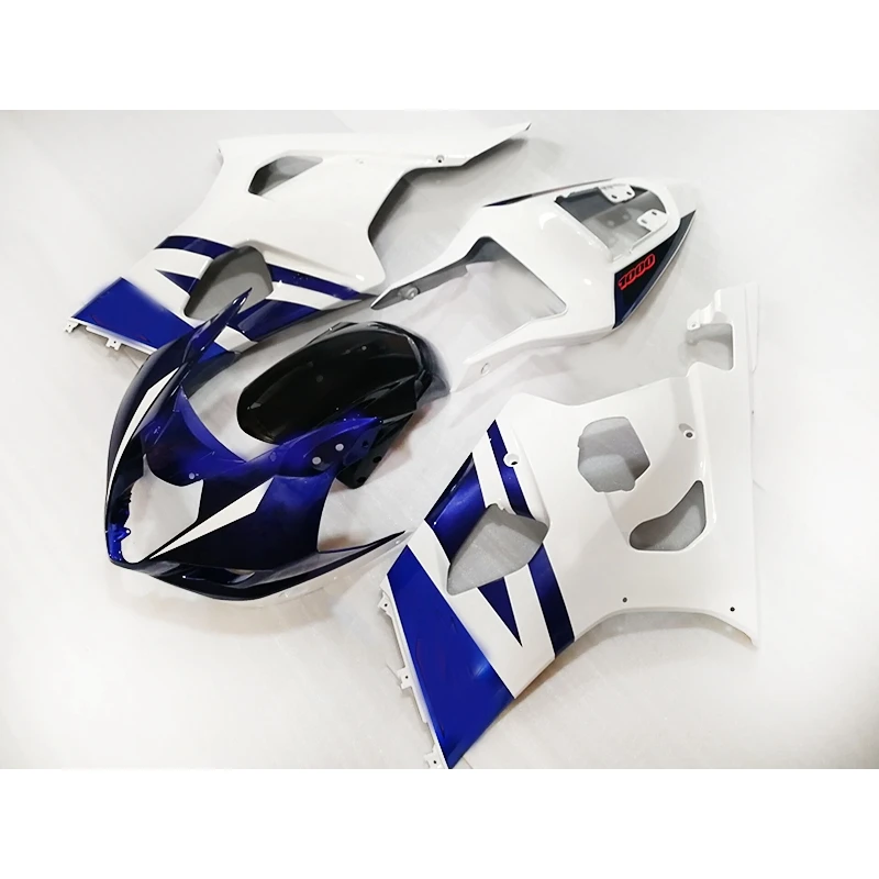 Upgrating your bodyparts 2003 2004 Injection Fairing kit for SUZUKI GSXR 1000 white blue black gsxr1000 K3 k4 fairings FH47