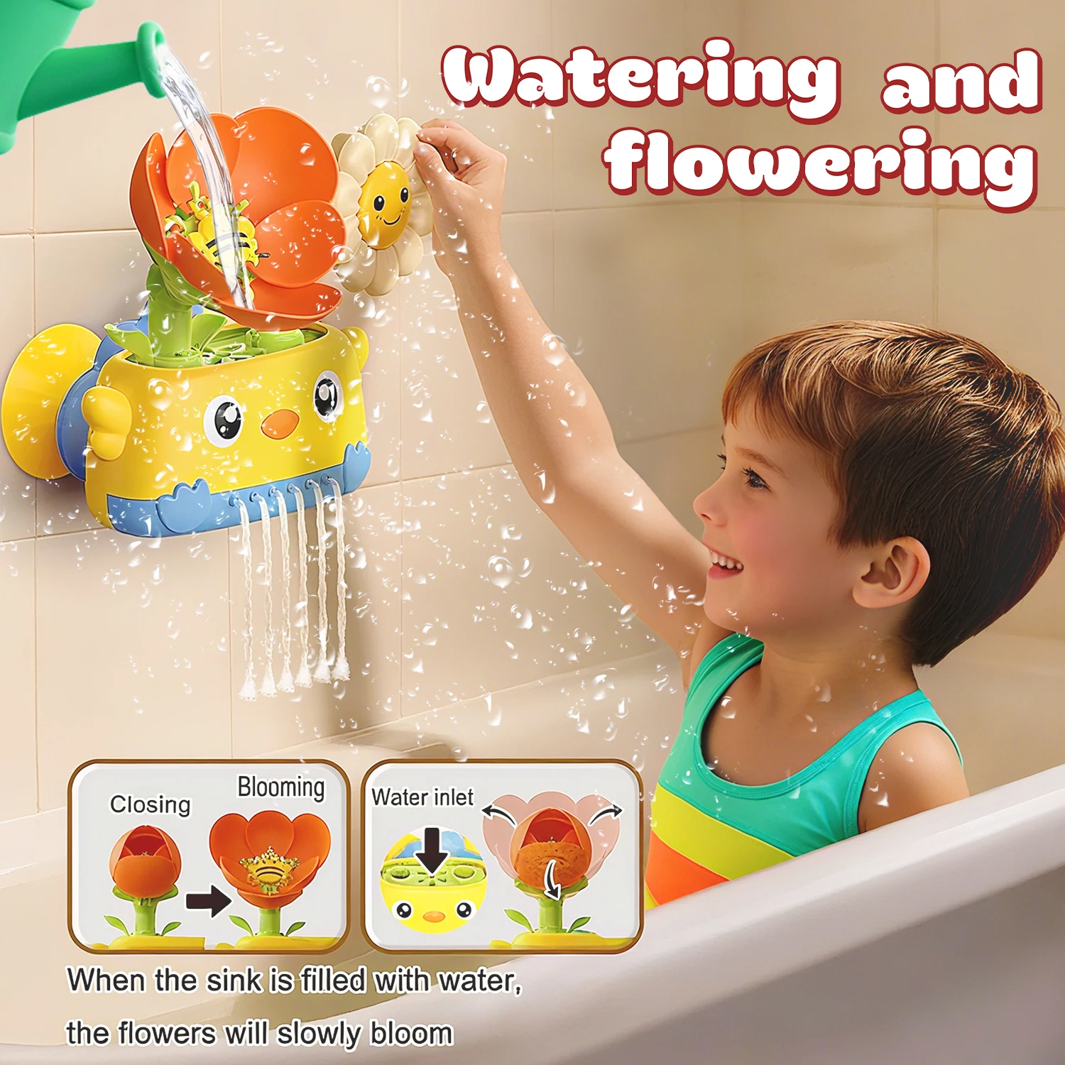 Babybadje Speelgoed Zon Bloem Waterbloesem Douche Speelgoed voor Kinderen Badkamer Spuiten Water Bloem Baden Water spelen speelgoed Geschenken