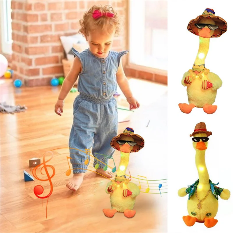 

Kawaii Dancing Duck for Kids, Electronic Plush Toy,Soft Plush Doll Funny MusicLuminescent Gifts Birthday Party Decoration