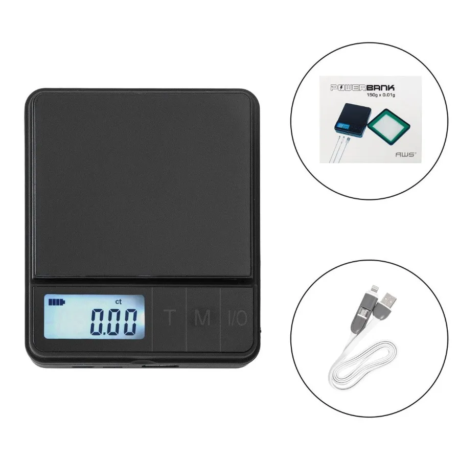 

Перезаряжаемые цифровые карманные весы PowerBank1 кг