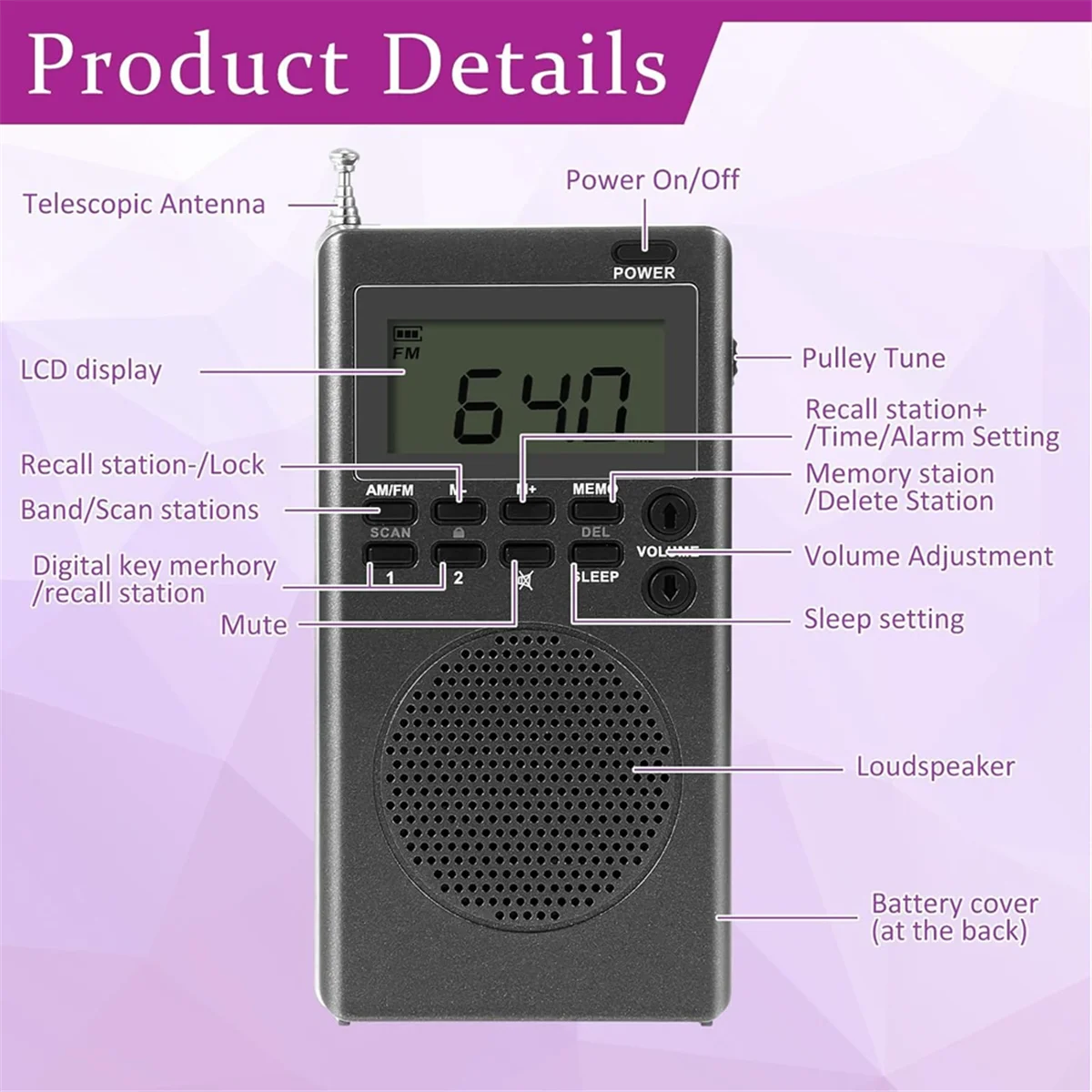 Kit de equipo AA98, caja de comunicación de equipo incluida 1 radio paranormal 1 altavoz 1 linterna UV LED, herramientas de investigación