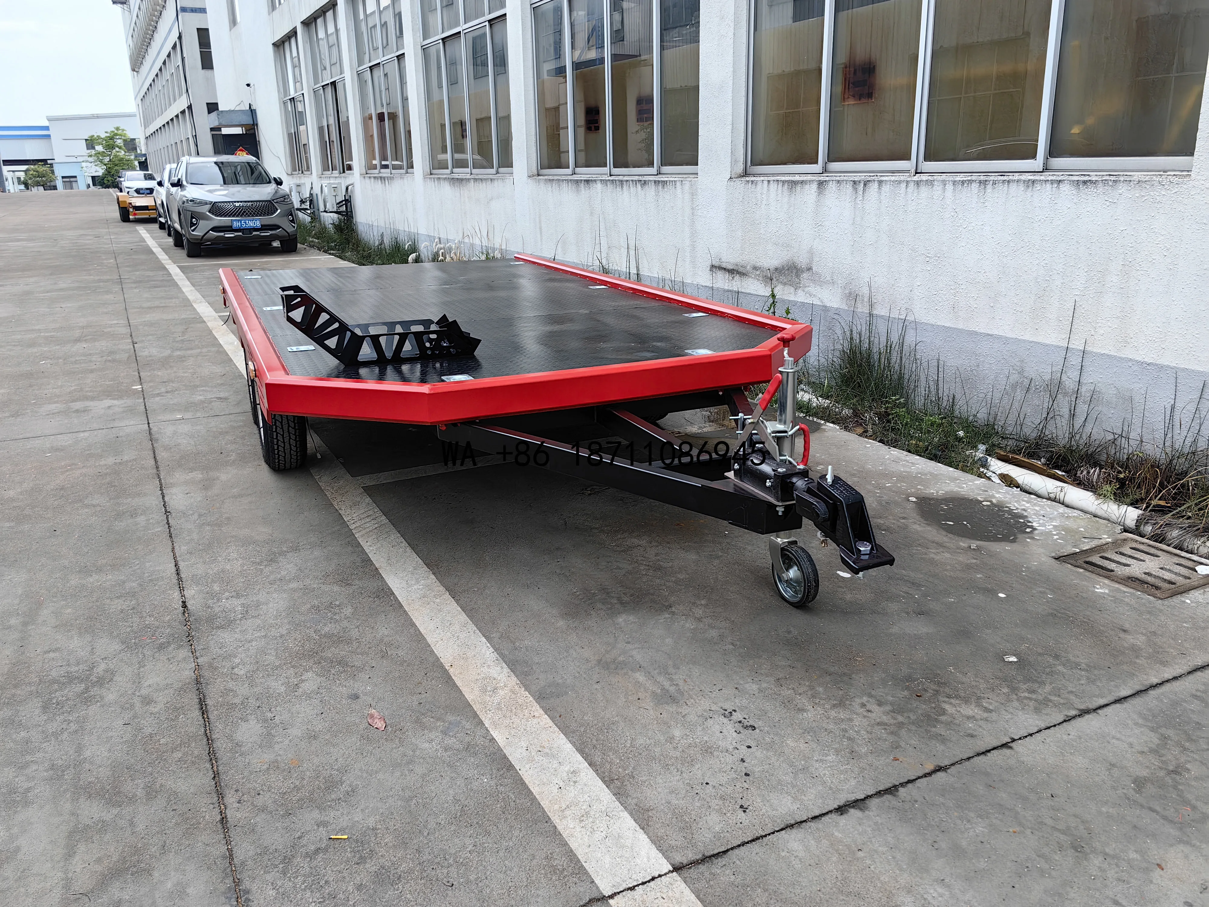 （Factory Direct Sale）OEM ODM1500KG Heavy Duty ATV UTV Trailer Mechanical Braked Flatbed Trailer