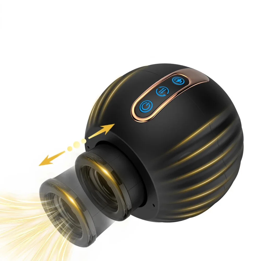 Offener, automatischer Masturbator für Männer mit realistischer Vagina, teleskopischer Rotationskolben und starker Vibration – Sexspielzeug für Erwachsene_voghion.com