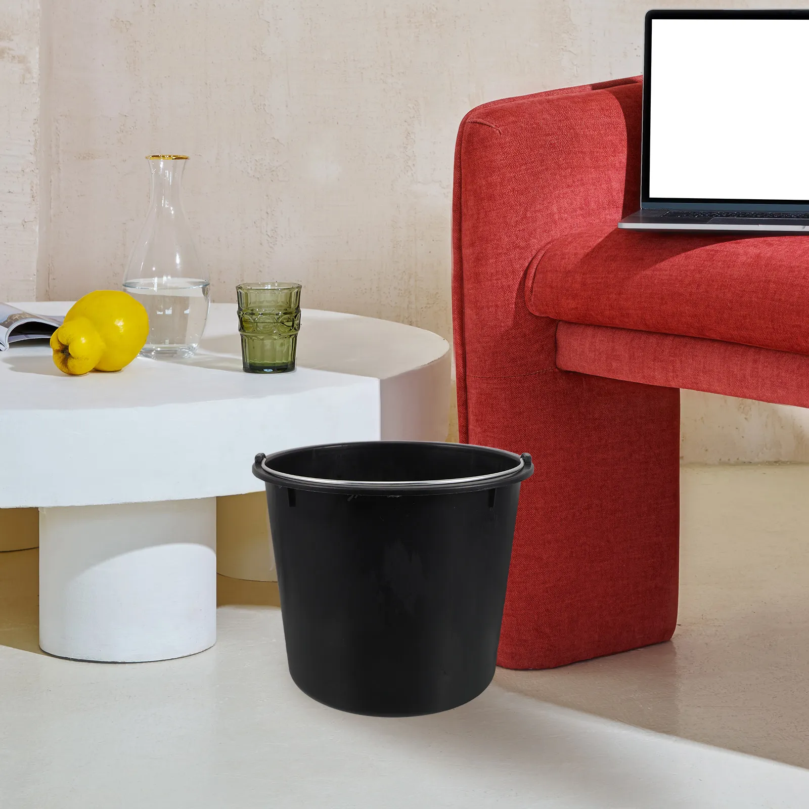 

Внутренний контейнер для мусора объемом 6,8 л с ручкой для кухни, гостиной, спальни, ванной комнаты, сада, использования на улице, большой емкости, для компоста