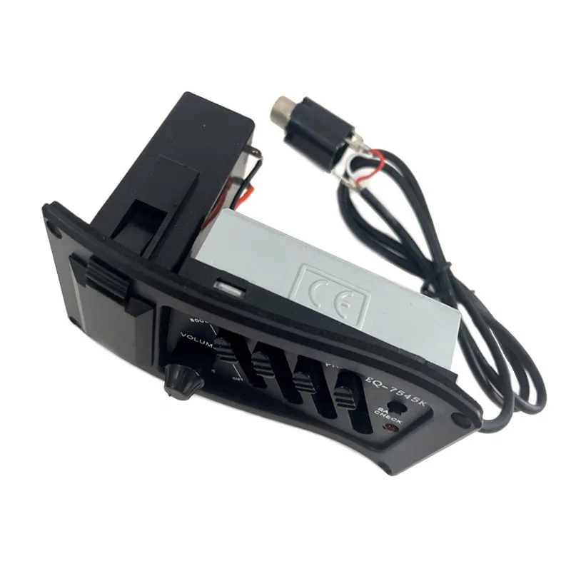 

EQ-7545R 4-Band Acoustic Guitar Pickup, Folk Guitar EQ Equalizer, Box Modification Instrument Accessories