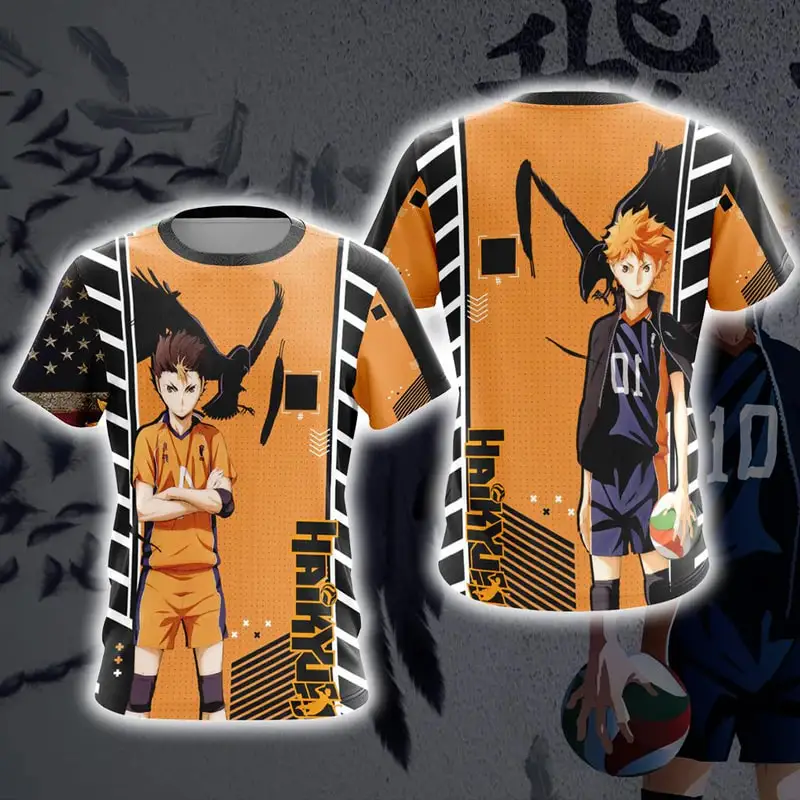 Arrival Anime Haikyuu 3D Print Casual Men/Women's Hip Hop Short-sleeve Kids Anime T-Shirt Harajuku Styles Unisex Clothes