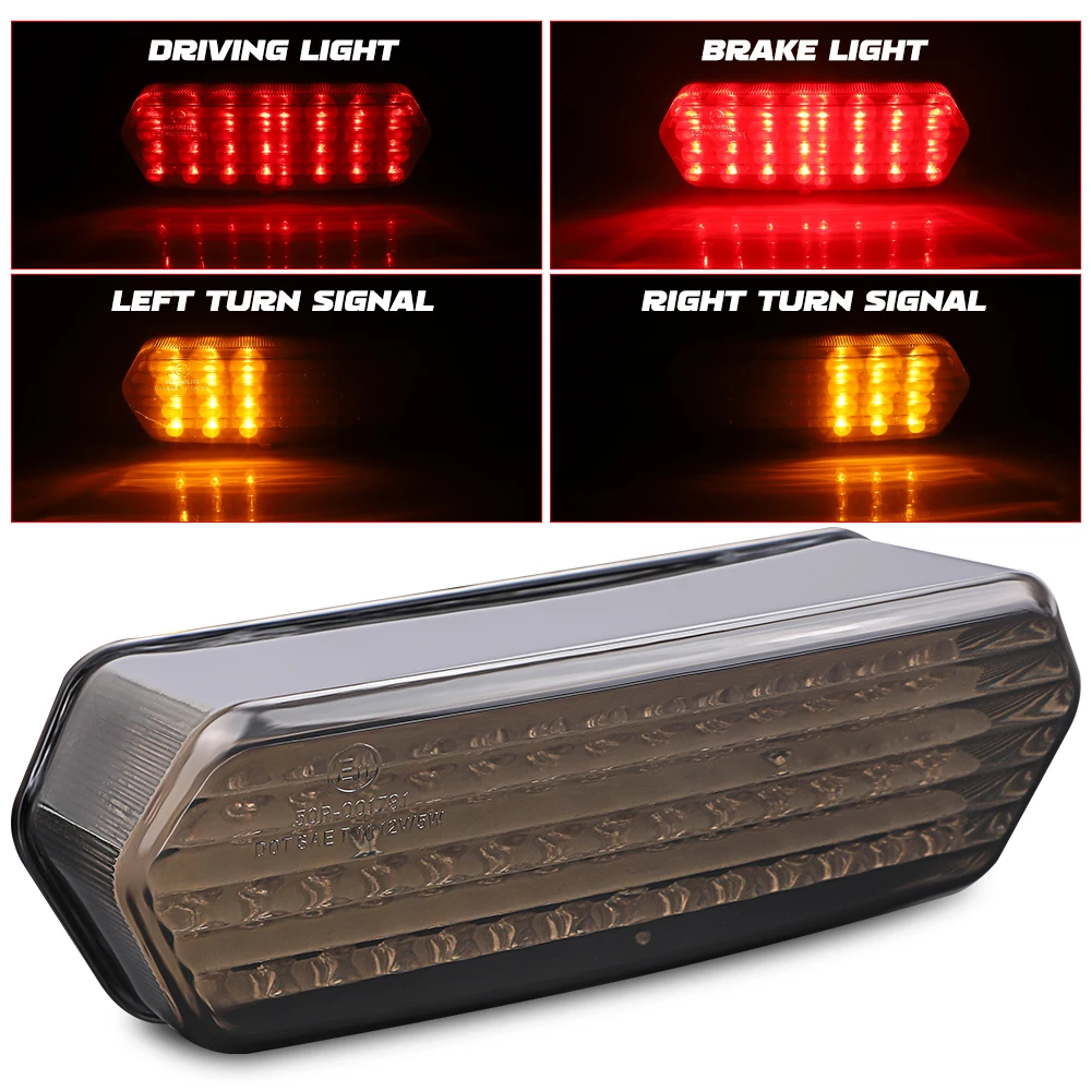 12V LED Rear Brake Light Left Right Turn Tail Lamp For Honda MSX/Grom 125 2013-2016 CB CBR 650F 2014 2015 CTX 700N 2013-2015 E11