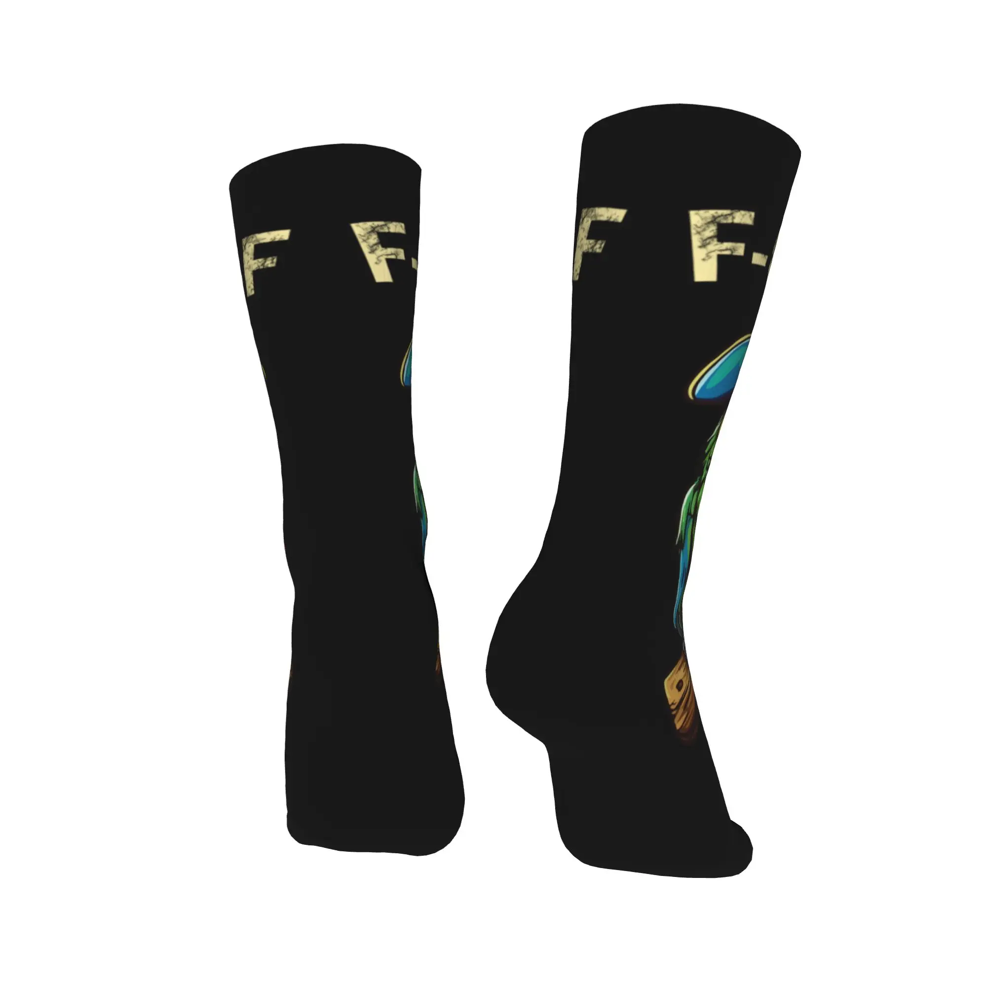 Chaussettes perroquets drôles F-Caw-F pour femmes et hommes, chaussettes chaudes d'équipage de sport de Football avec impression 3D