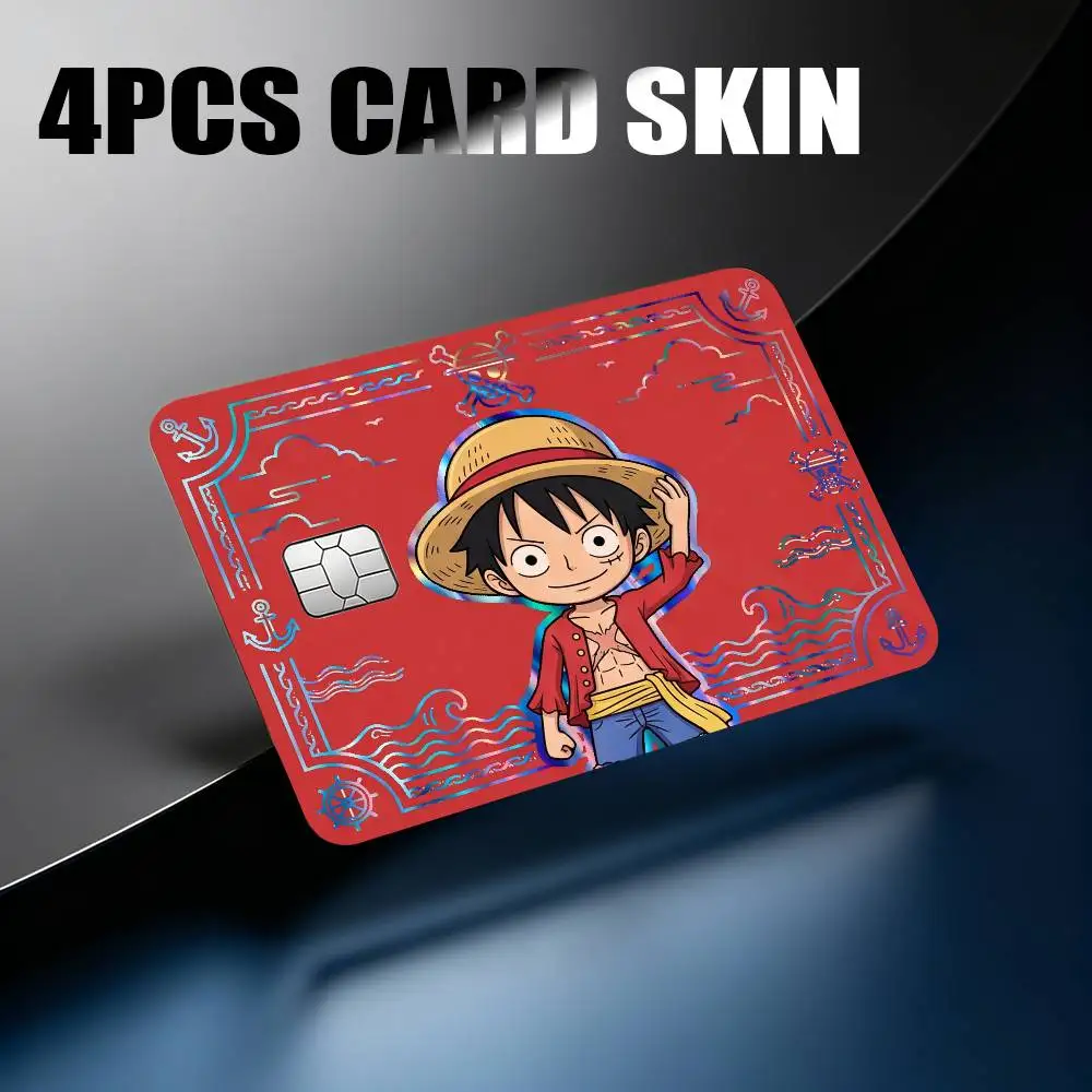 MOTO ONE PIECE ZORO LUFFY Laser Reflective Card Skin Sticker For Debit Credit Card
