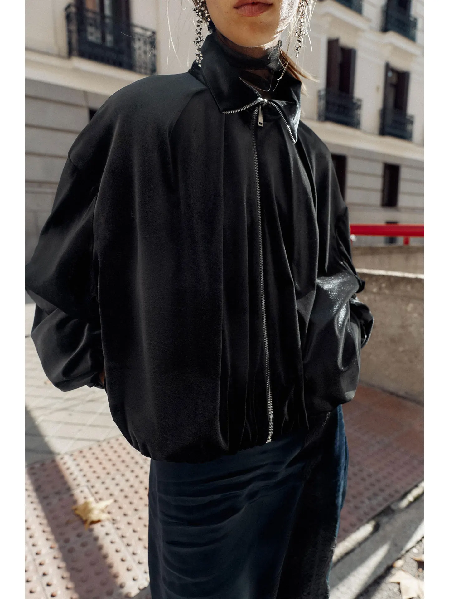 spring-2026-women's-casual-loose-velvet-pilot-jacket-outerwear-standard-fit-long-sleeve-zipper-closure-daily-wear