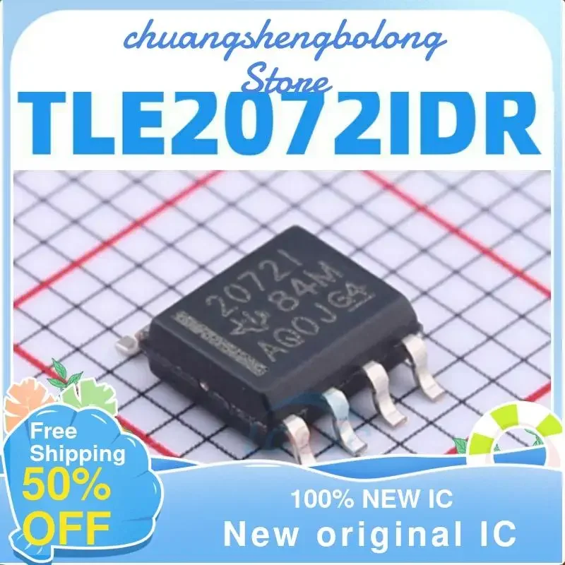 8 шт. TLE2072IDR SOP8 2072I новый оригинальный микросхема линейный регулятор FET входной чип операционного усилителя