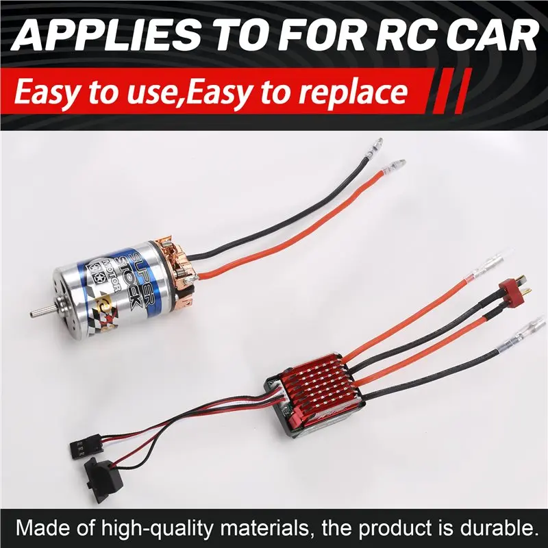 MACH-High Voltage ESC 320A 550 23T Waterproof Brushed Motor T Plug Set For 1/10 RC Crawler SCX10 D90 Traxxas Axial Tamiya