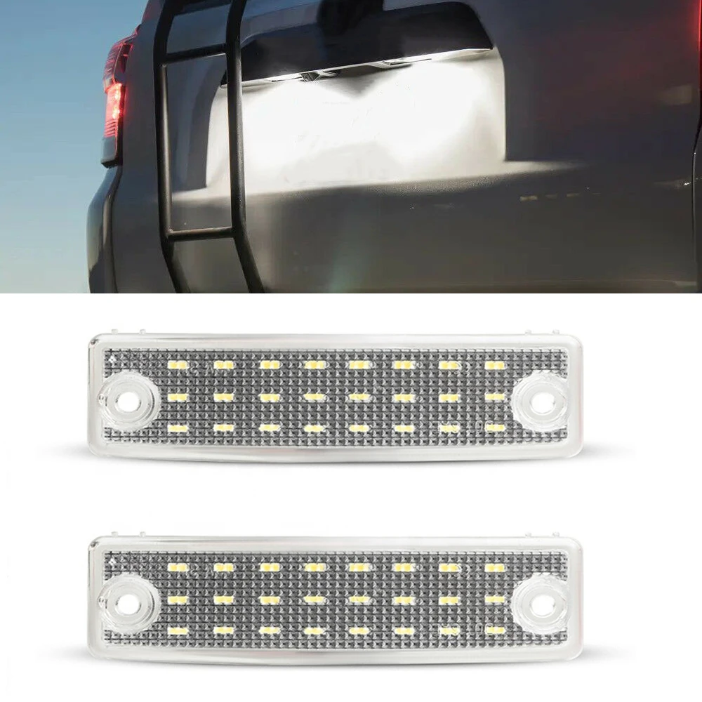 

For Toyota Land Cruiser Prado TRJ150/GRJ15 #/GDJ15 #(Lexus GX 470) LED License Plate Light Lamp number plate light Error Free 2x