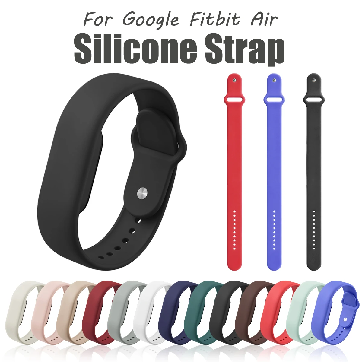 Silicone Loop Sport Watch Strap for Google Fitbit Air Rubber Bracelet Belt Breathable Band  for Fitbit Air Wristband Accessories