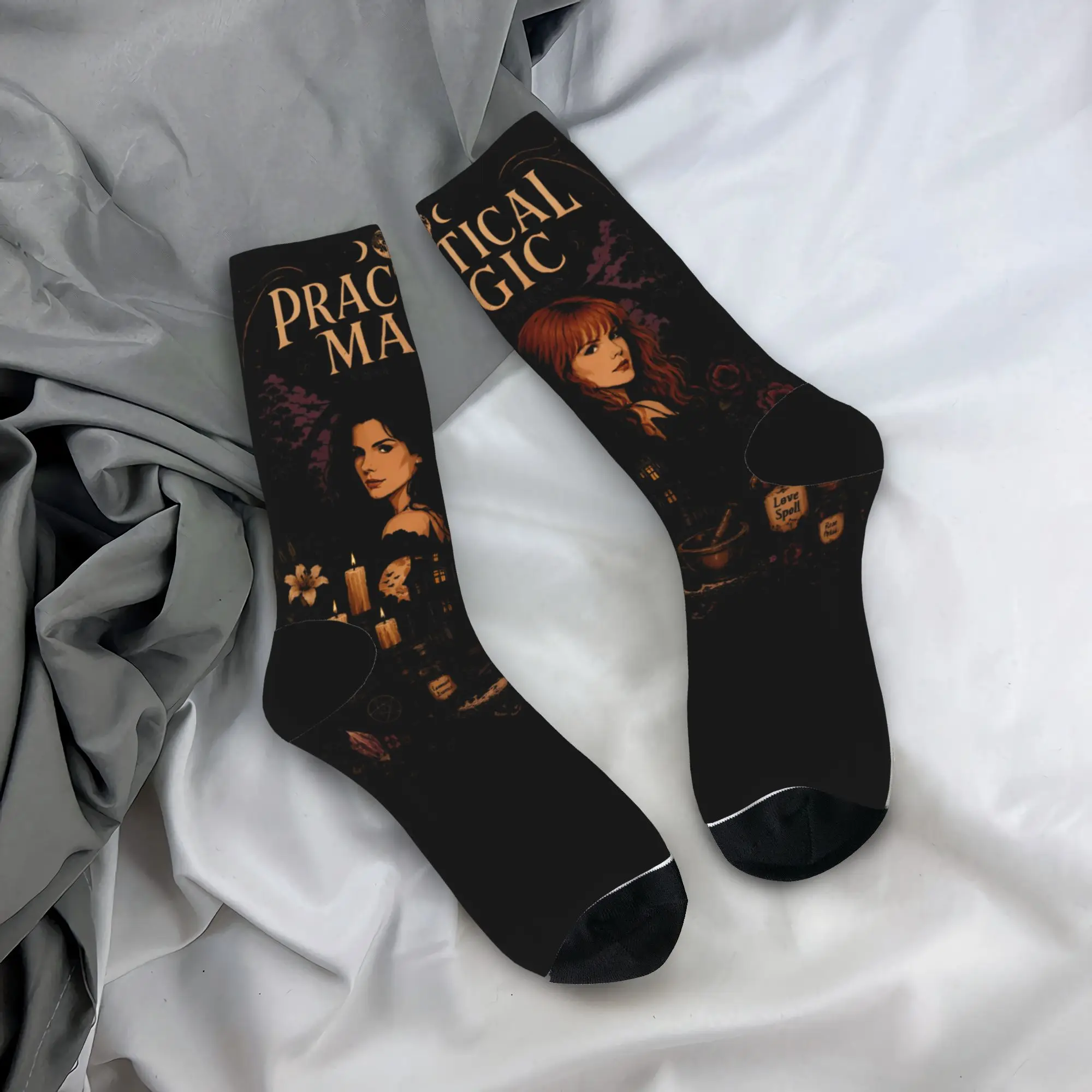 Practical Magics Socks  Funny Stockings Unisex Men Medium Soft Outdoor Socks Winter Graphic Anti Skid Socks