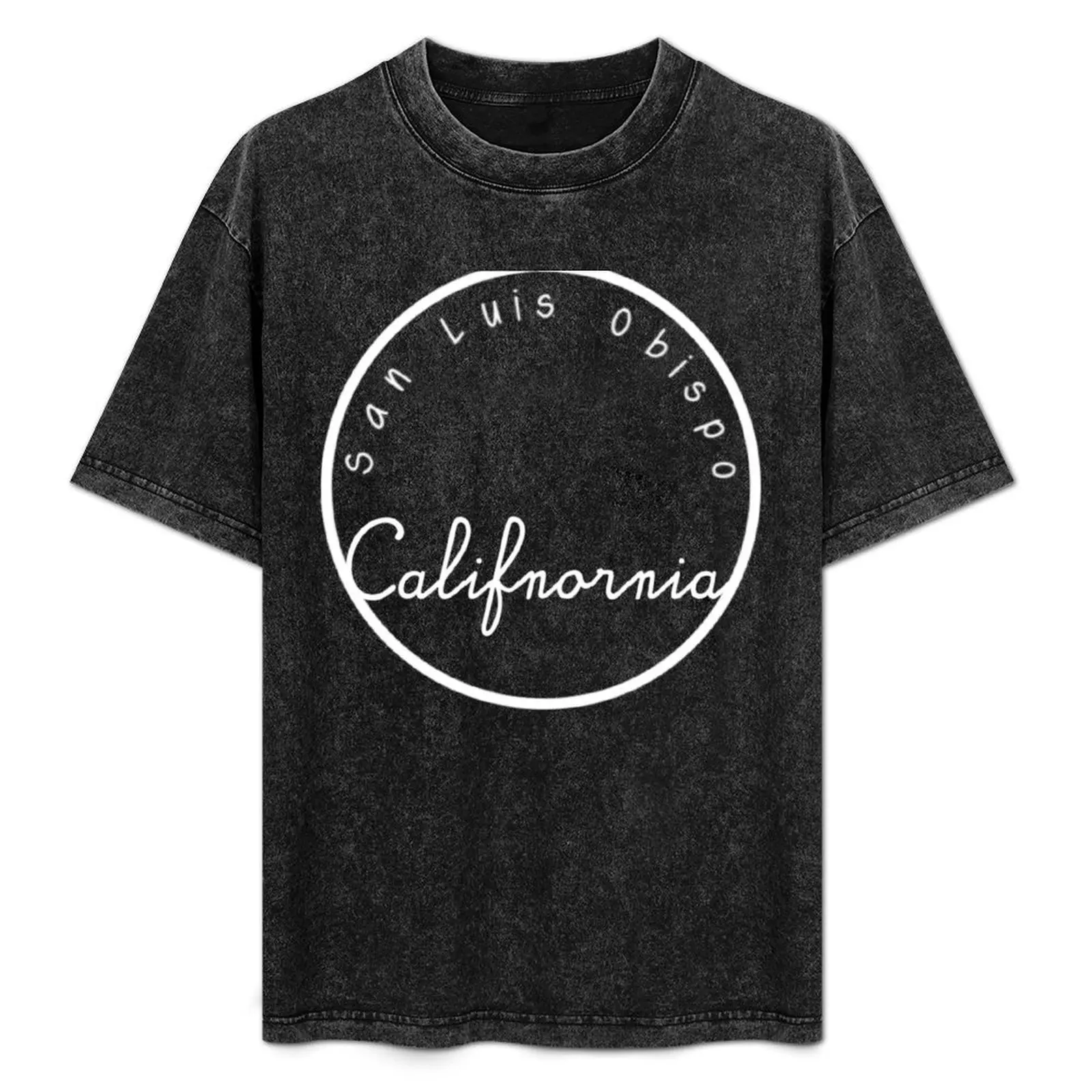 

San Luis Obispo, California White T-Shirt Heavy Duty Casual Work Tee
