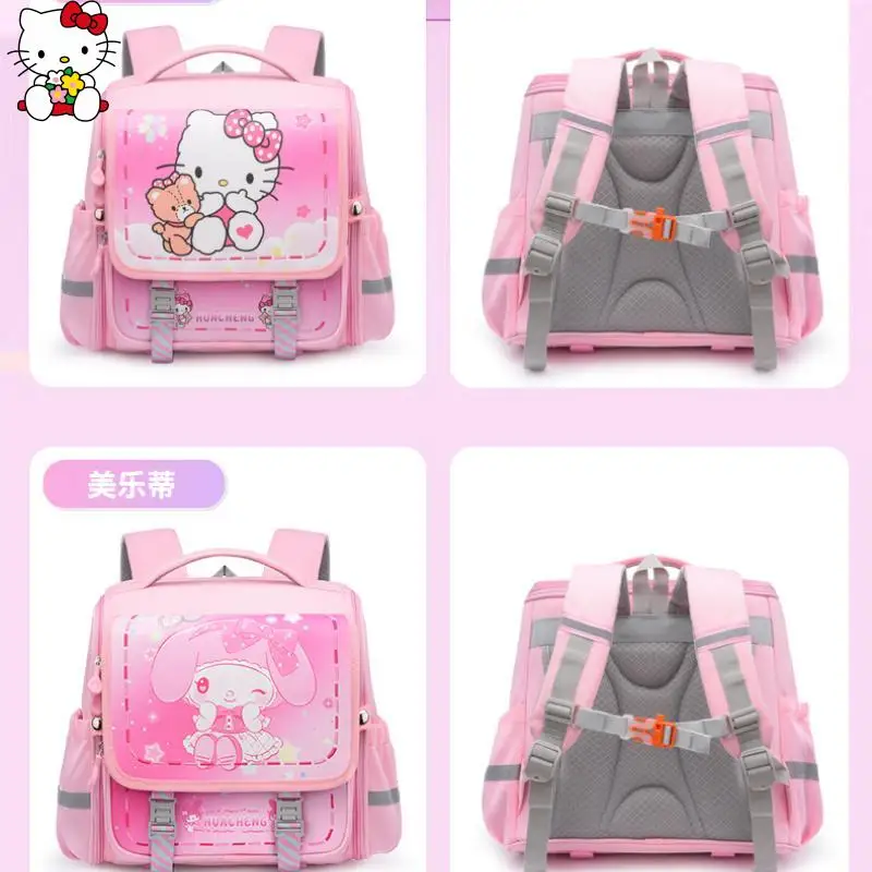 

Фестивальный подарок, милый рюкзак Sanrios Hello Kitty My Melody, школьный рюкзак для защиты позвоночника, детский рюкзак с изображением нагрузки