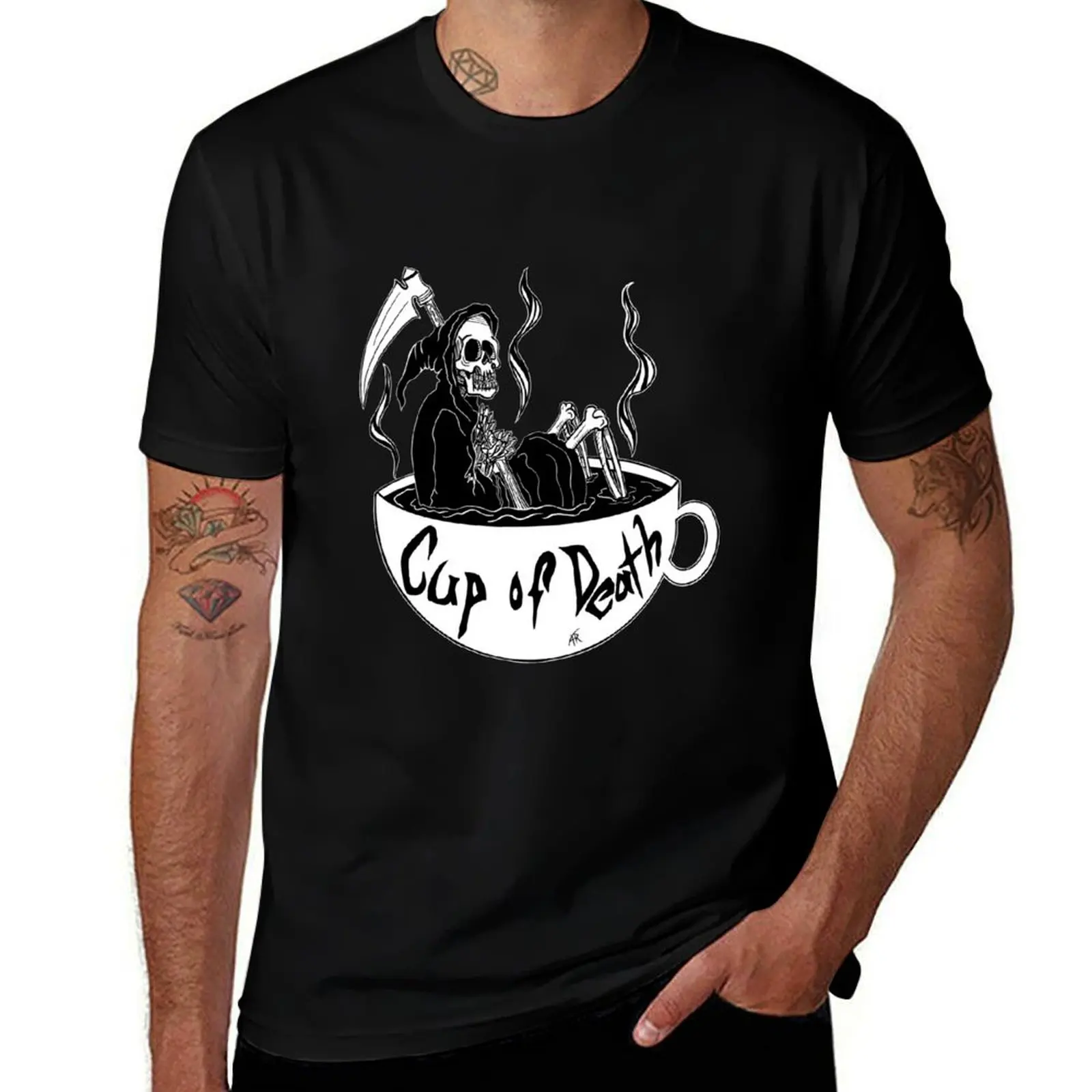 

Футболка мужская, рубашка Death, чашка в футболке Essential Man, хлопковая футболка для рубашек, футболка для