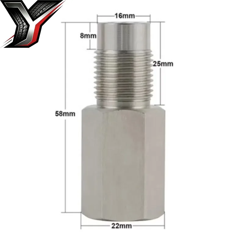M18×1.5 Extension Adapter Connector, O2 Oxygen Sensor Mini Catalytic Converter, New Auto Modification Screw Fitting