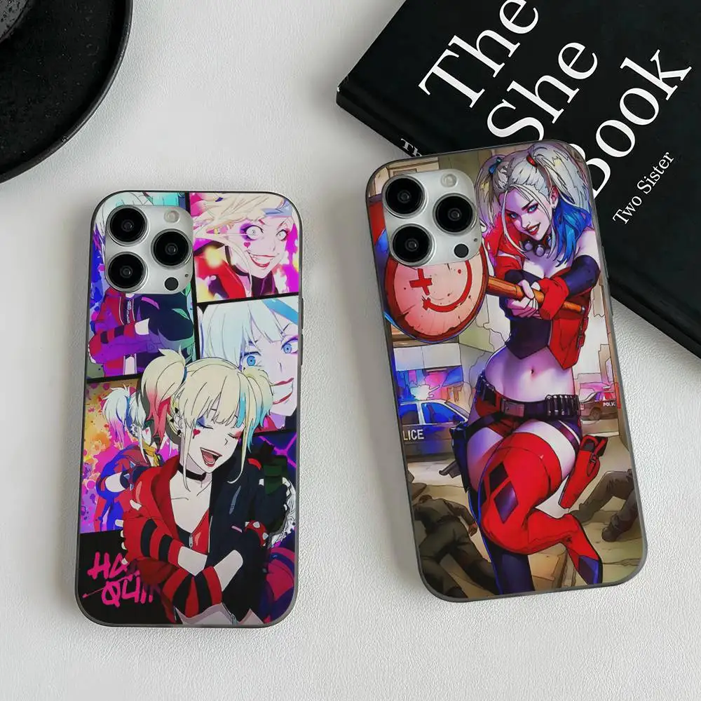 

D-DC H-Harley Q-Quinn Phone Case Corrugated Pattern Phone Case For iPhone 17 Air Plus Pro Max Matte Shockprooof Cover