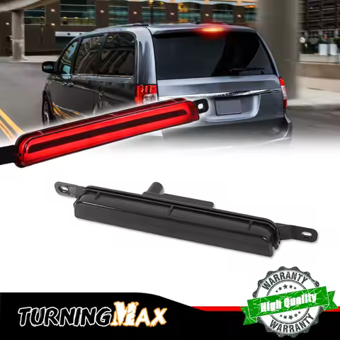 Smoked Lens Red LED High Mount Third 3rd Brake/Stop Light For 2008-2017 Dodge Grand Caravan, For 2008-2015 Chrysler Town&amp;Country