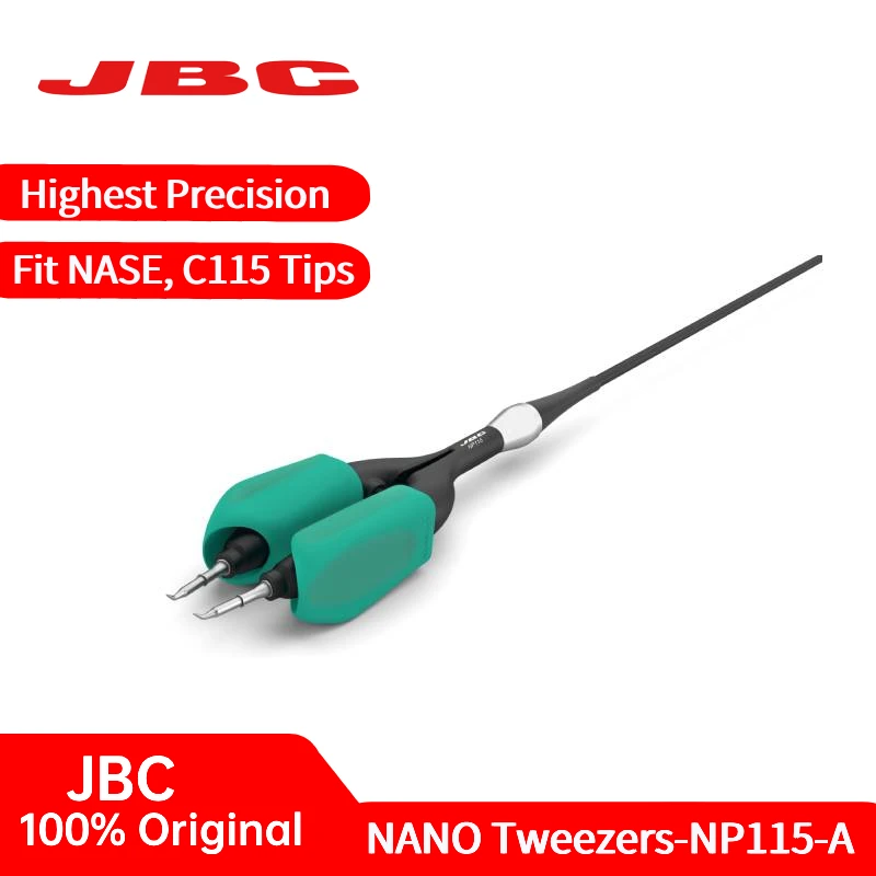 Original JBC NP115-A Nano Tweezers Highest Precision NANO NASE Soldering Station Reworking SMDs Small Component Chip 0402 0201