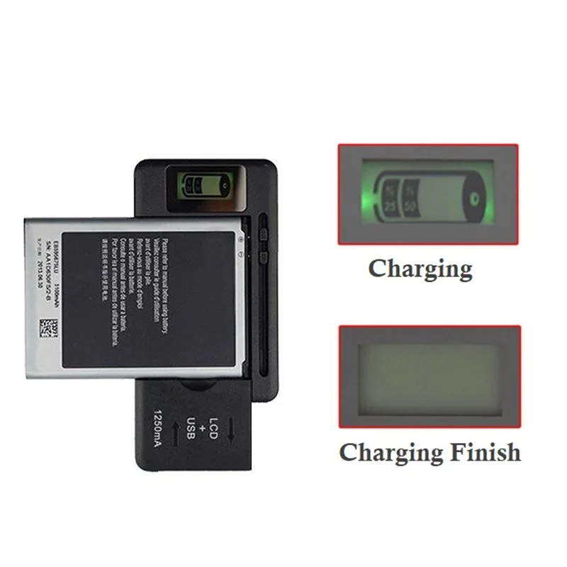 32-50mm Mobile Battery Charger LCD Indicator Screen With USB Output For Cell Phone Battery Charging US UK EU Plug Drop Ship