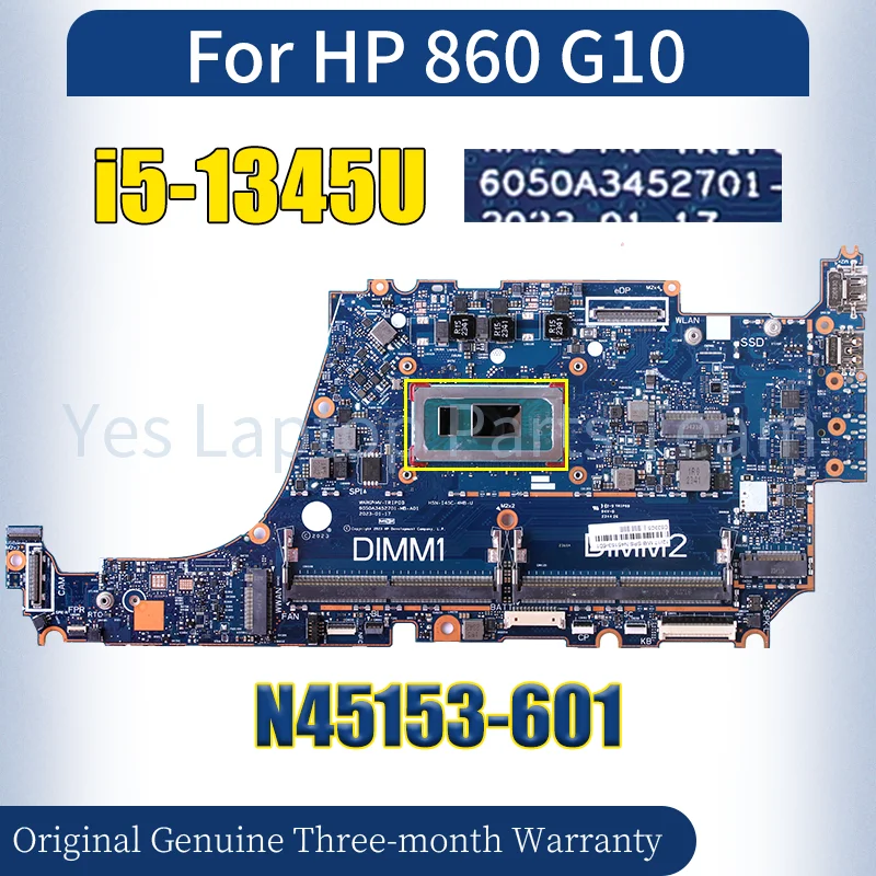 6050A3452701 For HP 860 G10 Laptop Mainboard N45153-601 SRMLZ i5-1345U Notebook Motherboard