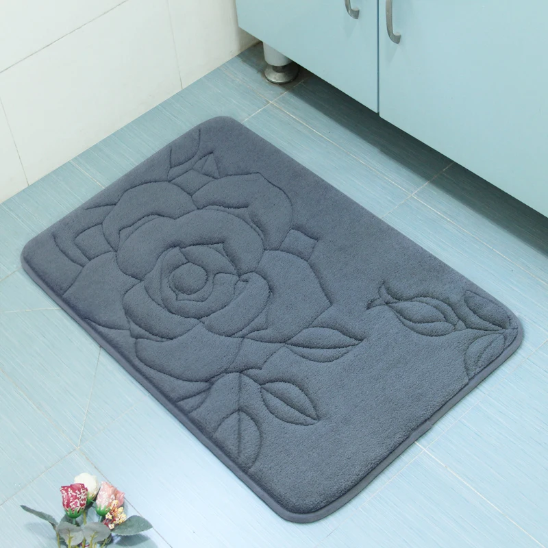 

Thickened Environmental Protection Memory Foam Slow Rebound Door Mat Bathroom Anti-Slip Mat Home Use Floor Carpet Pad