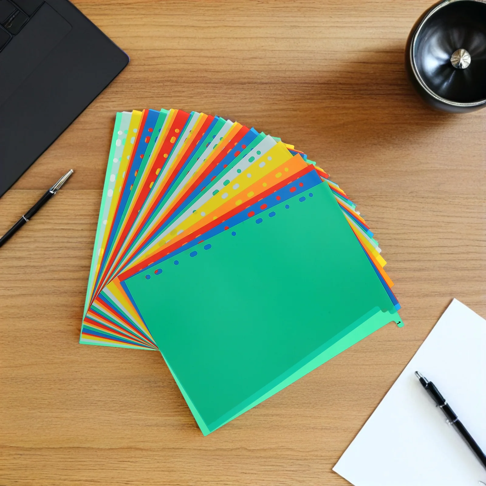 

62Pcs Colorful Binder Dividers with Tabs Index Divider Sheets for Efficient Document Management Page Dividers for Notebooks