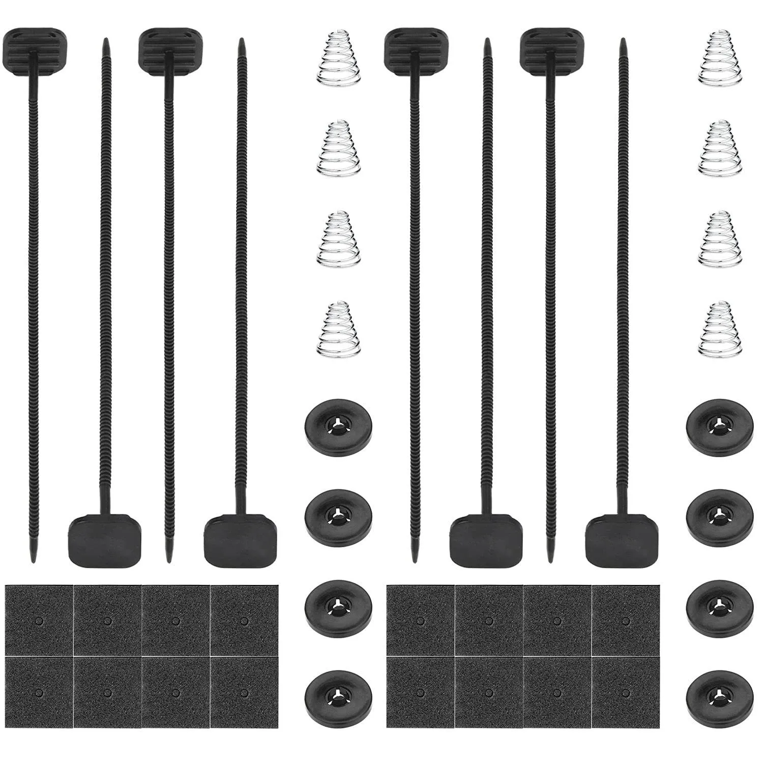 Electric Radiator Cooling Fan Tie Strap Zip Clip Tabs Spring Mounting Kit for Car Truck Universal 1 Set/2 Sets/3 Sets