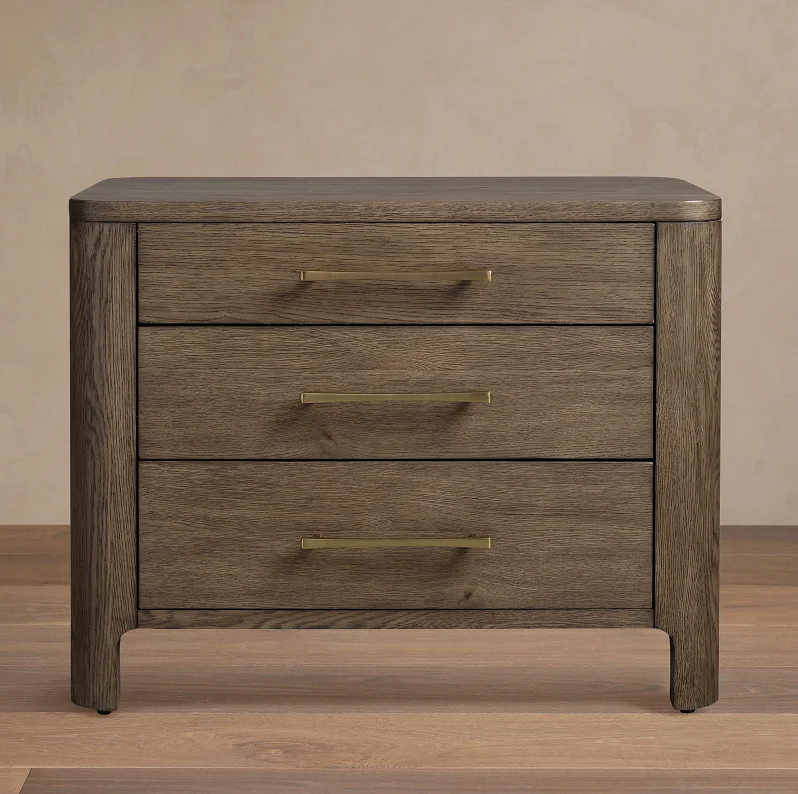 Modern Design Wooden Frame Customized Color Bedside Table Nightstand for Bedroom