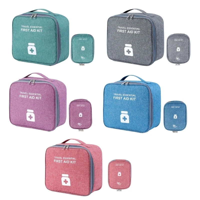 

Dropship 2 Pcs First Aids Bag Travel Pharmacy Bag Medication Storage Bag